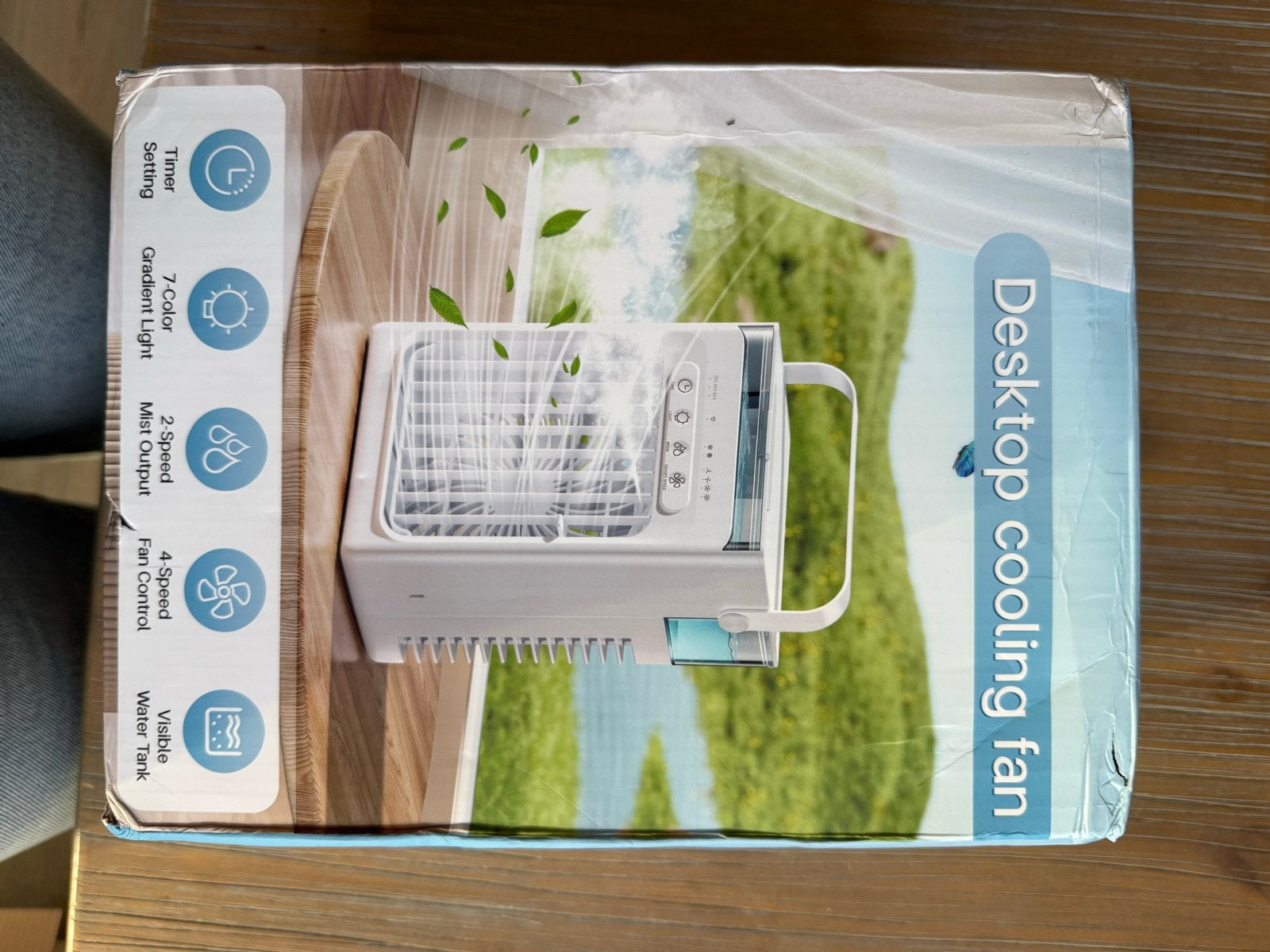 Desktop koelventilator - Draagbare luchtkoeler, Ophalen of Verzenden, Nieuw, Luchtbevochtiger