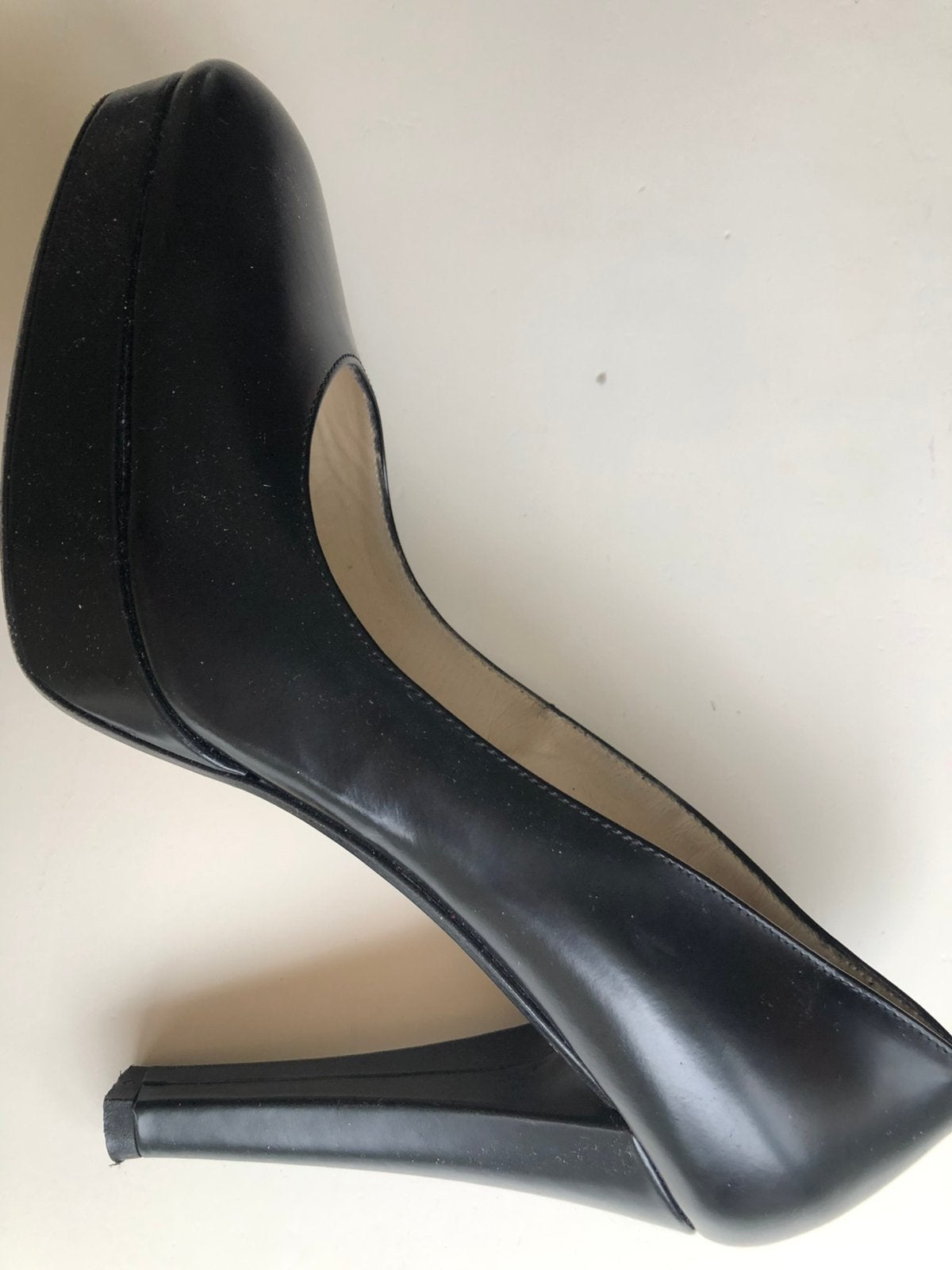 Te koop: leren pumps, Max Mara, zwart, 38, Ophalen of Verzenden, Zo goed als nieuw, Zwart