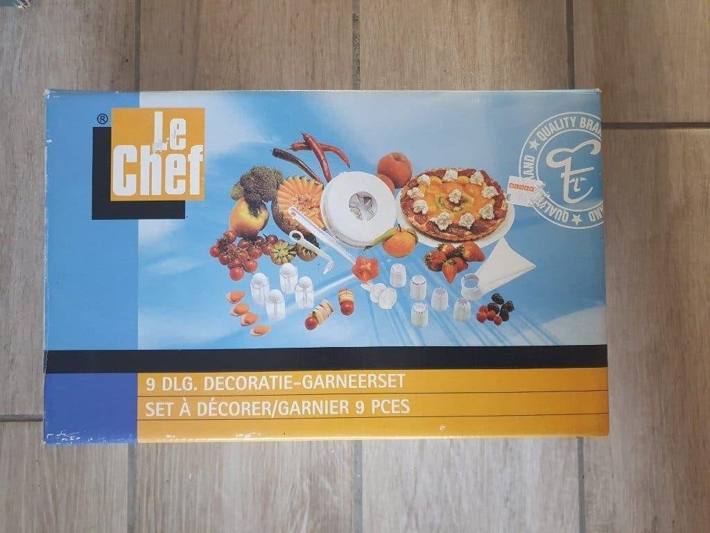 Le Chef 9-delige garneerse, Ophalen, Minder dan 50 cm, Wit, Zo goed als nieuw
