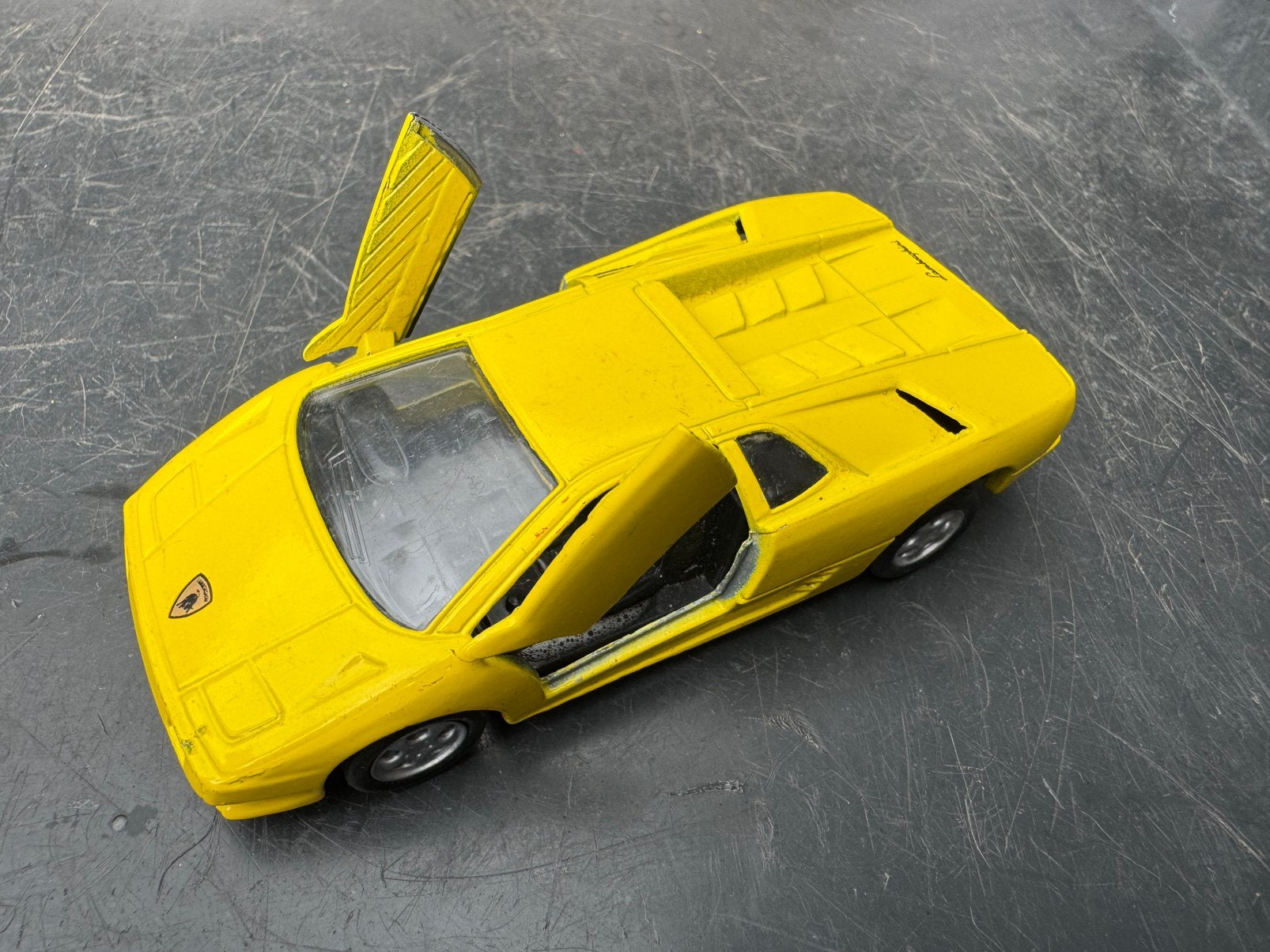 Lamborghini Diablo geel 1:40, Ophalen of Verzenden, Gebruikt, Auto, Overige merken