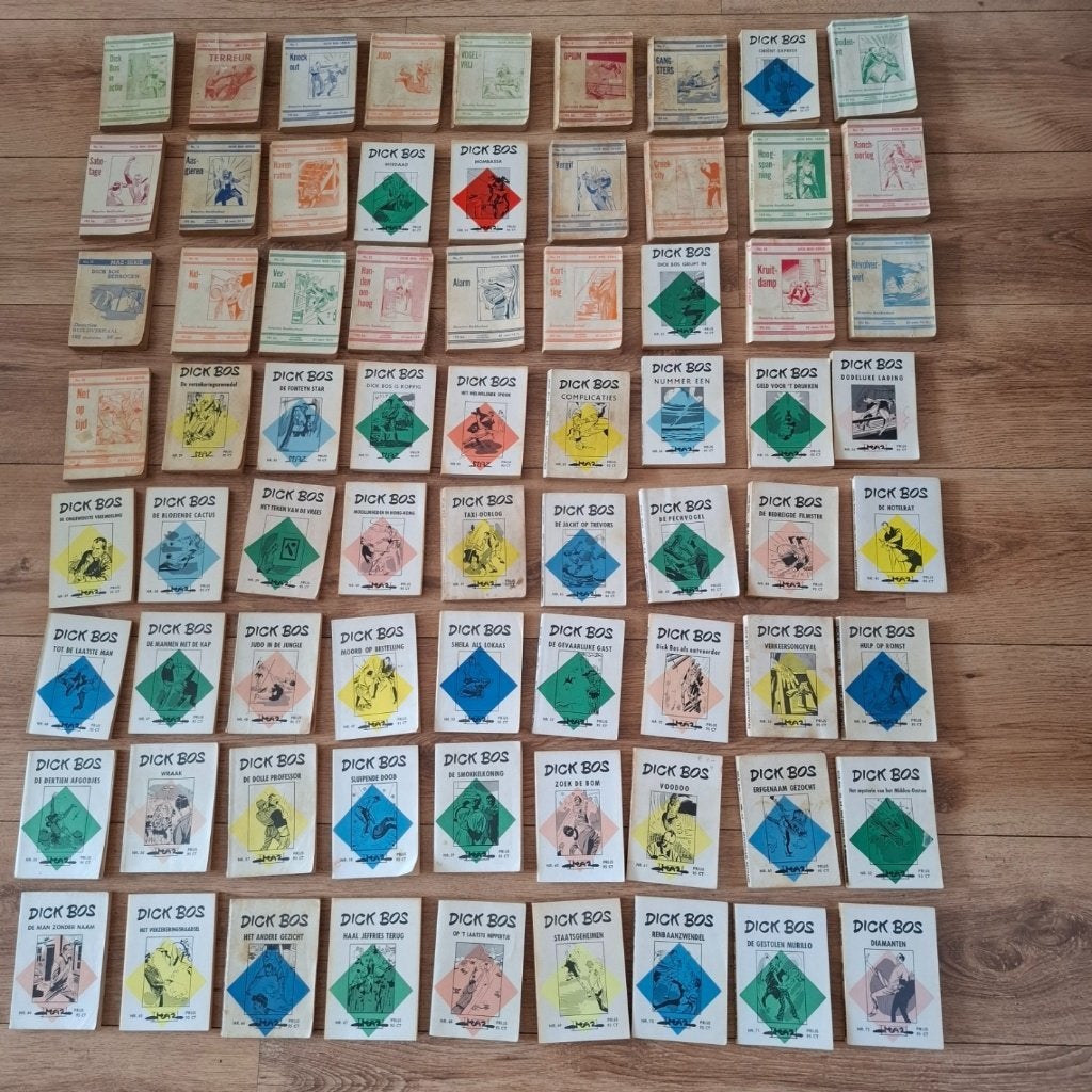 Dick Bos complete serie 72 boekjes, Alfred Mazure, Complete serie of reeks, Ophalen, Gelezen