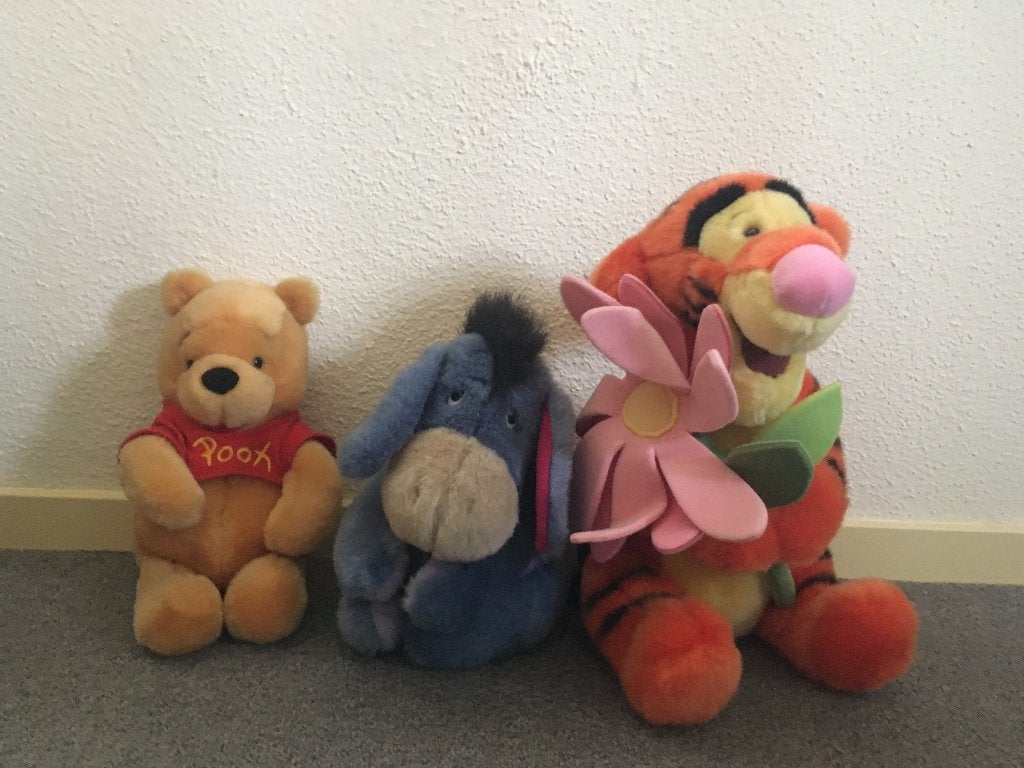 Winnie de Pooh, Tijgetje en Iejoor, Verzamelen, Ophalen of Verzenden, Winnie de Poeh of vrienden, Zo goed als nieuw, Knuffel