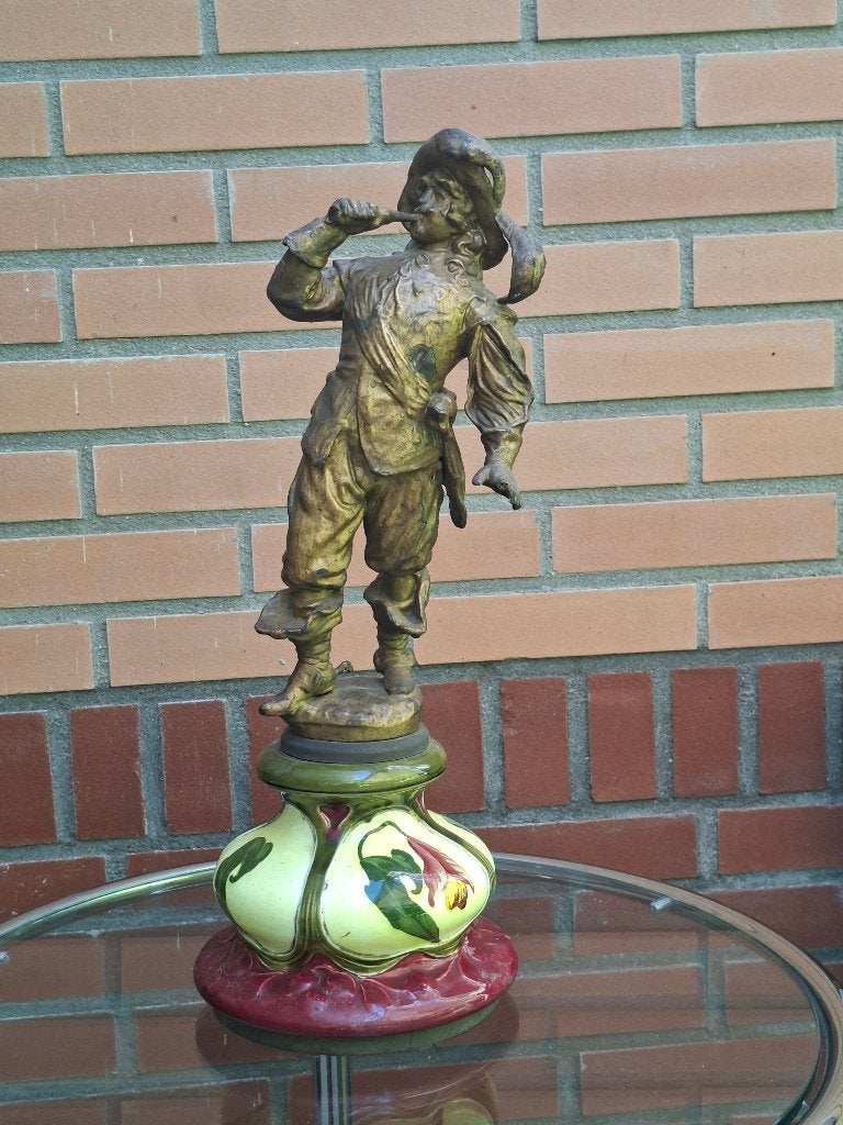 prachtig beeld van drinkende man, 45 cm, Ophalen