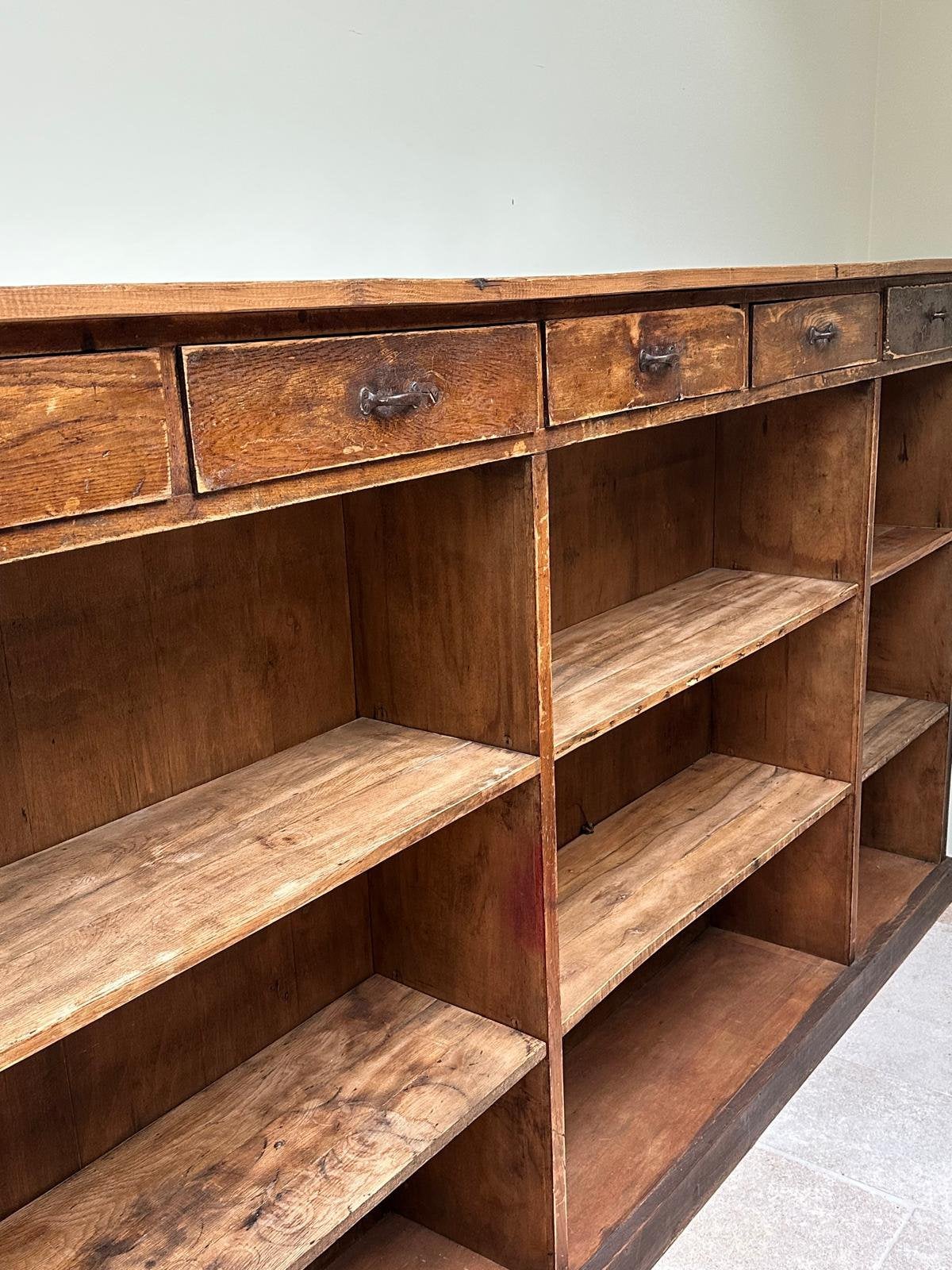 Vintage wandkast met lades, Ophalen