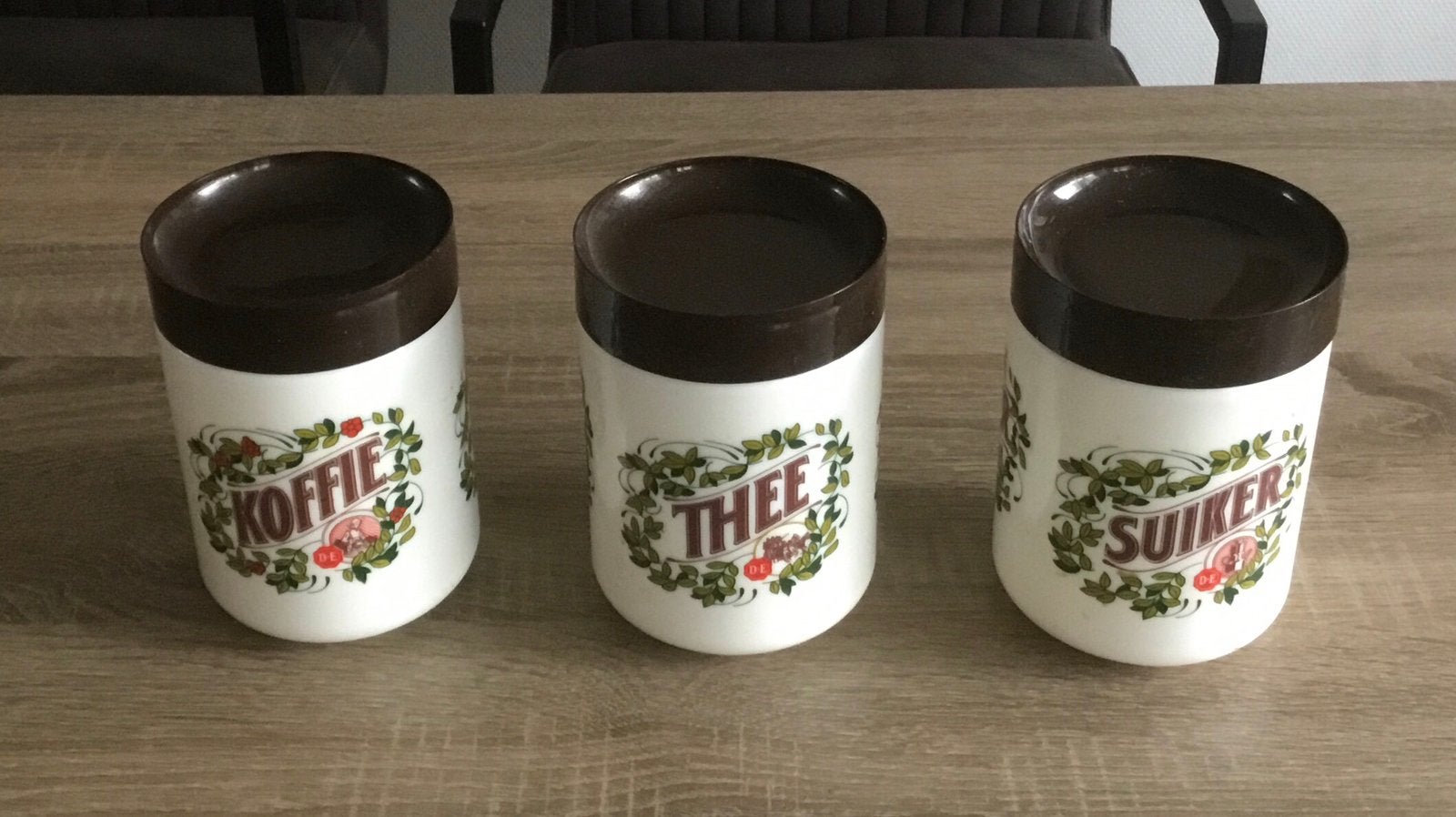 3 Voorraad potten Koffie Suiker Thee, Ophalen