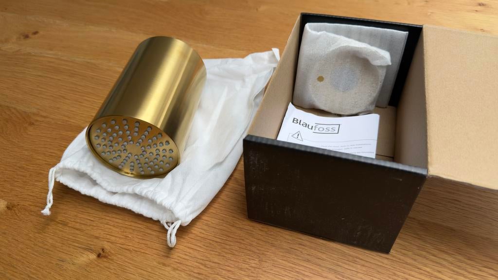 Nieuwe Blaufoss Luxor douchekop - Goudkleurig, Doe-het-zelf en Verbouw, Sanitair, Nieuw, Douche, Ophalen
