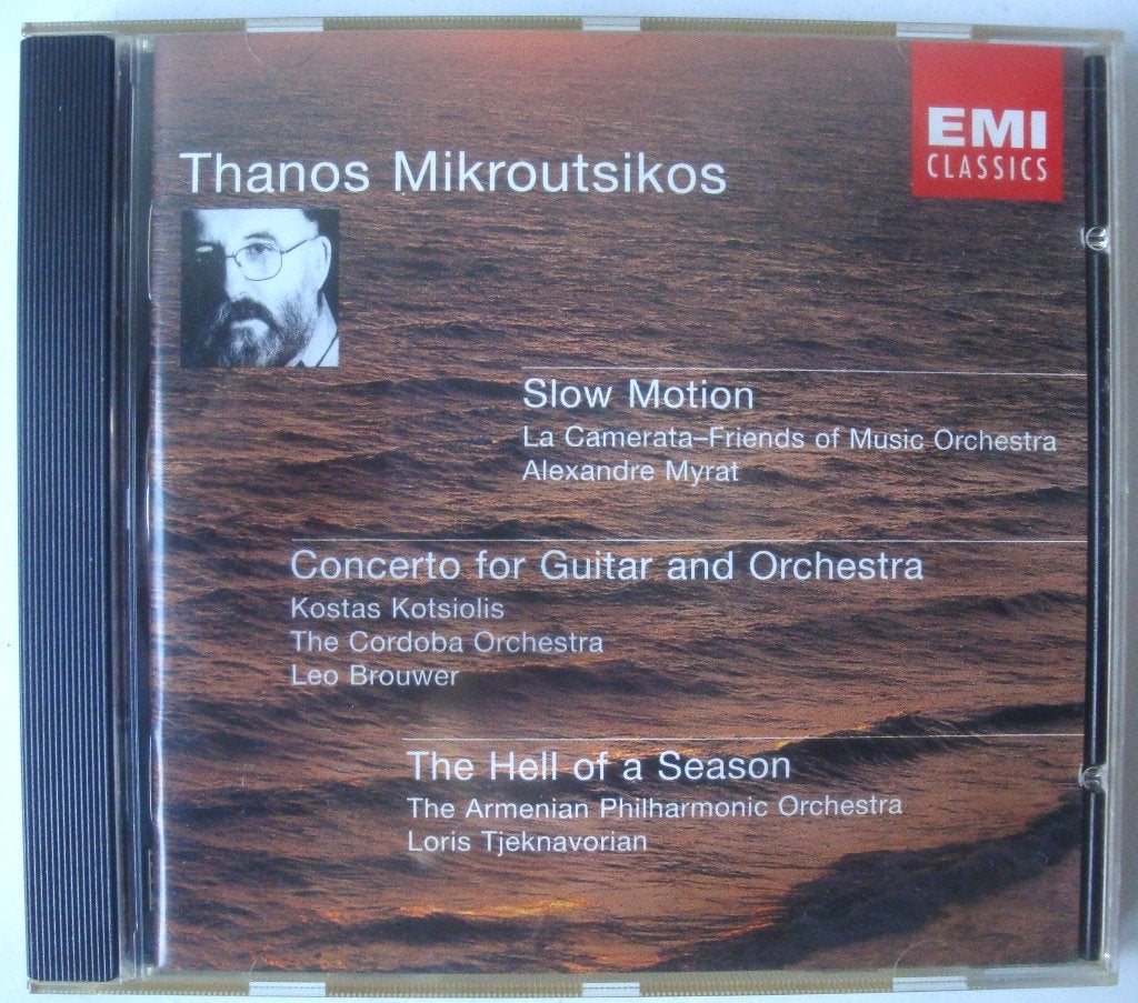 CD Thanos Mikroutsikos Slow Motion Concerto for guitar and o, Ophalen of Verzenden, Modernisme tot heden, Zo goed als nieuw, Orkest of Ballet