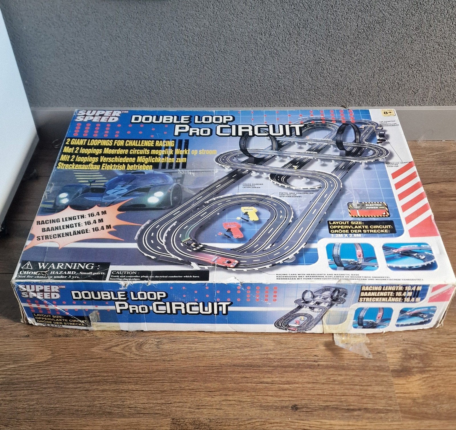 Vintage Super Speed Double Loop Pro Circuit Racebaan, Ophalen of Verzenden