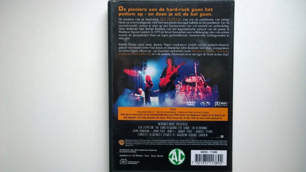 Led Zeppelin - The Song Remains The Same (DVD), Alle leeftijden, Ophalen of Verzenden, Zo goed als nieuw, Verzameling