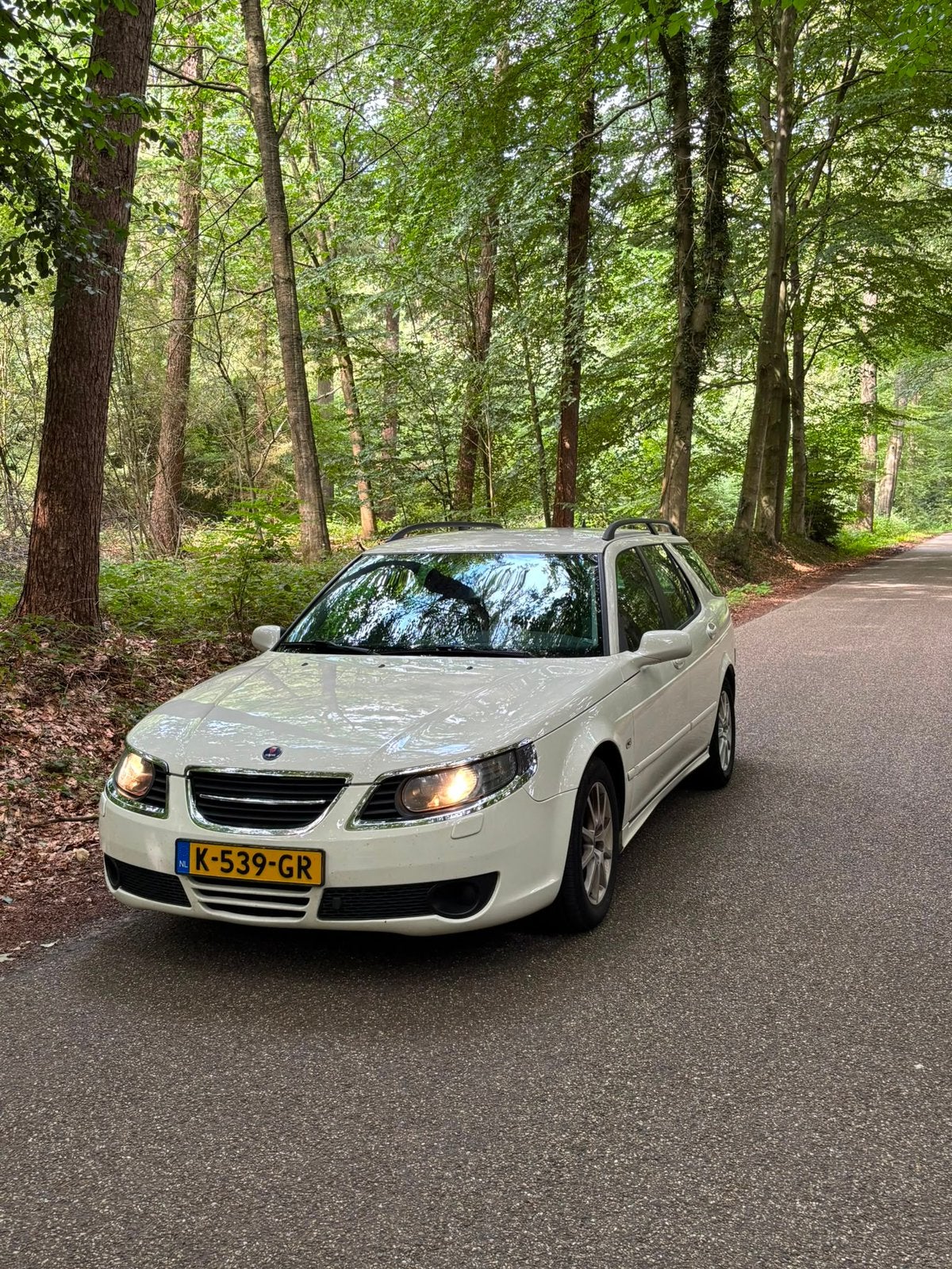 Saab 9-5 estate 2.0 turbo Hirsch automaat, Auto's, Wit, Stationwagon, Particulier, 211 pk