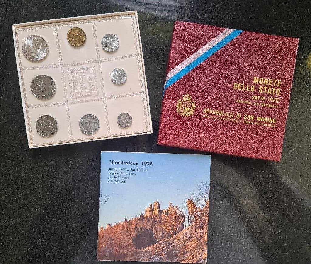 Monete dello stato serie 1975 Repubblica di San Marino, Ophalen of Verzenden, Overige landen, Setje, Zilver