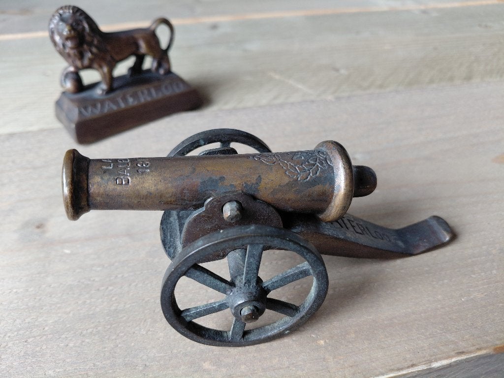 Napoleon Bronzen kanon souvenir Slag bij Waterloo, Ophalen of Verzenden