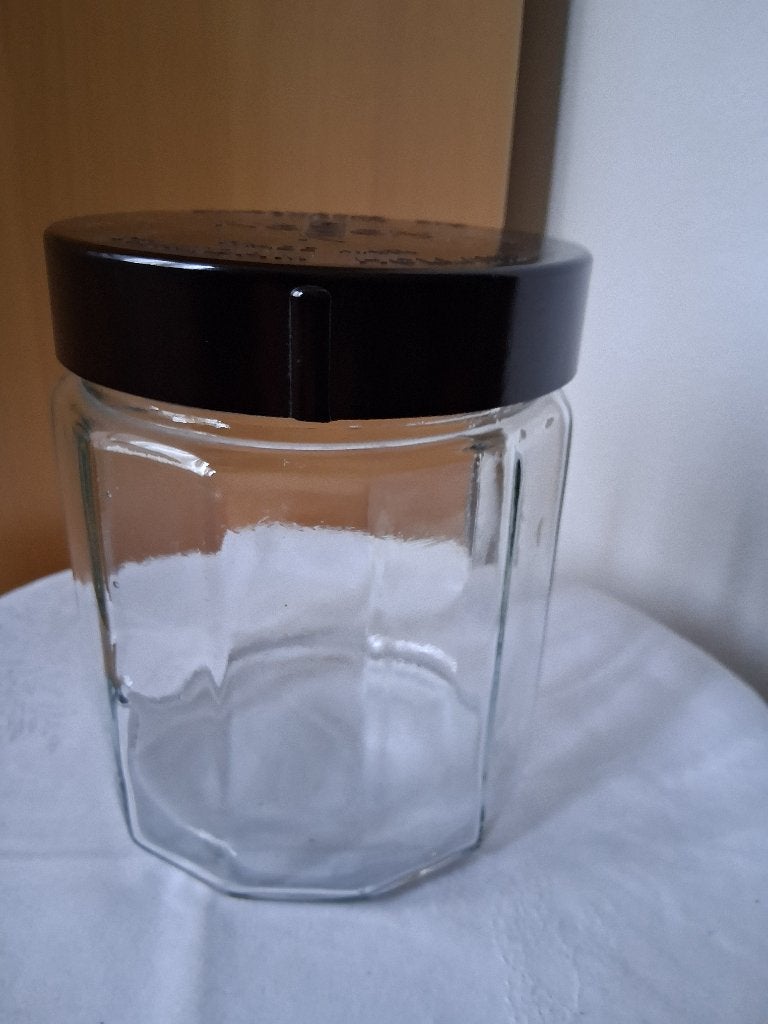 Antieke tabakspot Nozon Glassworks UTO Schiedam *eureka*, Verzamelen, Ophalen of Verzenden, Gebruikt, Tabaksdoos of Verpakking