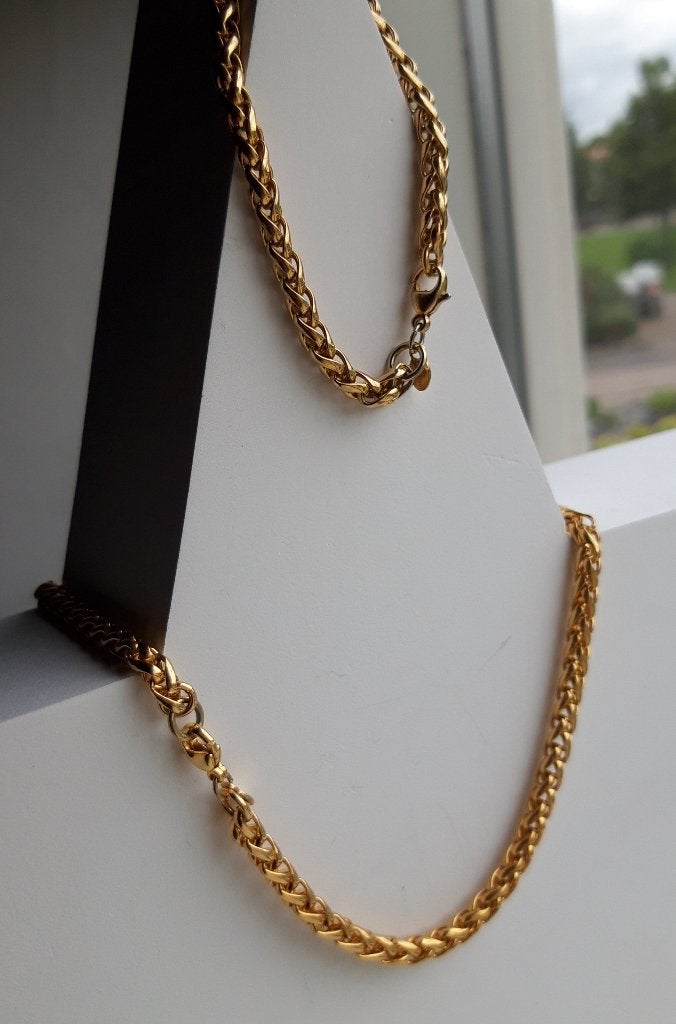 Vintage ketting en armband van Monet goudkleurig verguld, Verzenden, Nieuw, Goud, Overige materialen