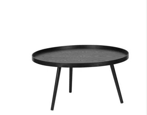 WOOOD tafel zwart, Ophalen, 50 tot 100 cm, Rond, Nieuw