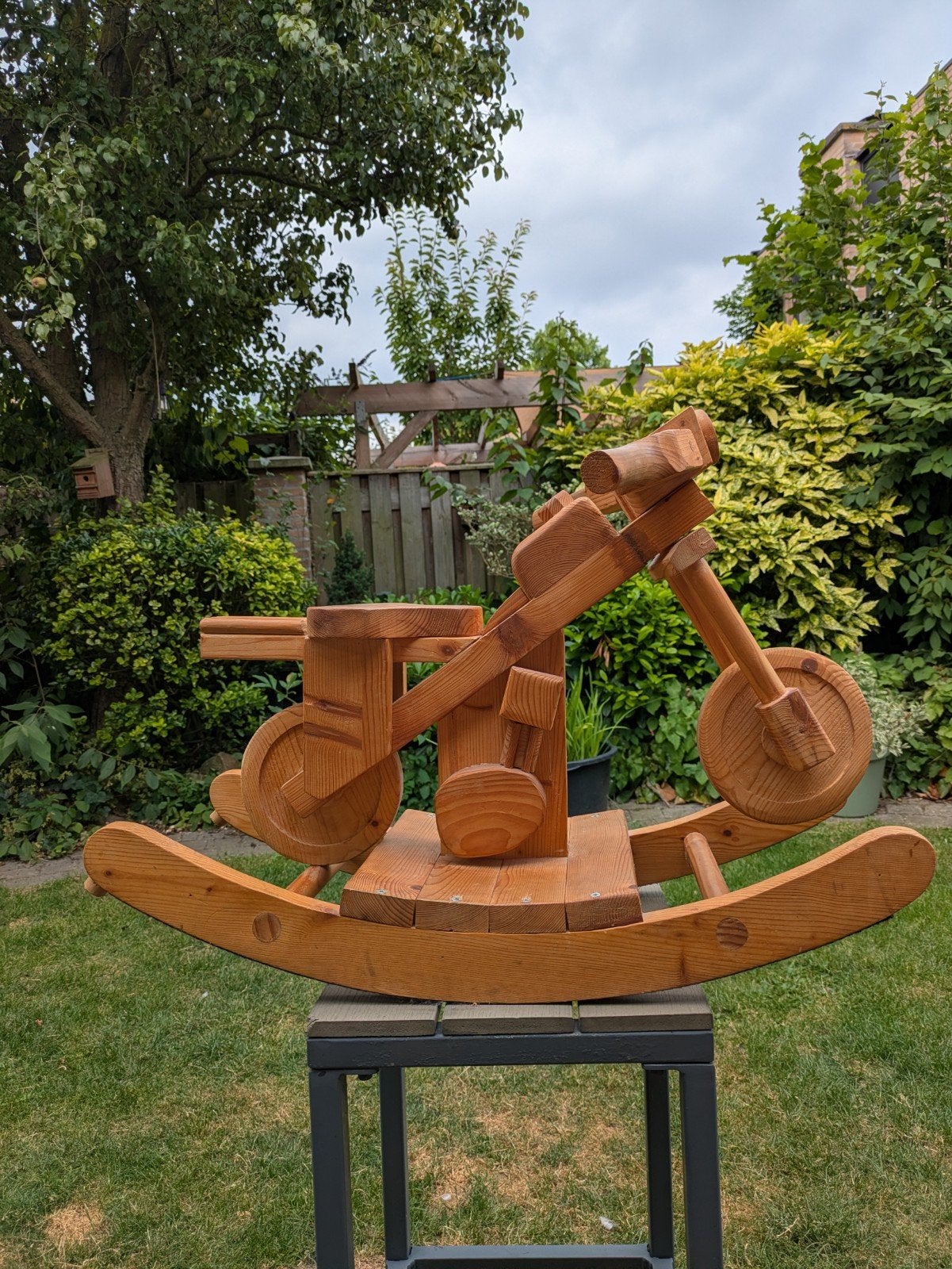 Handgemaakte houten hobbel motor, Kinderen en Baby's, Ophalen, Gebruikt