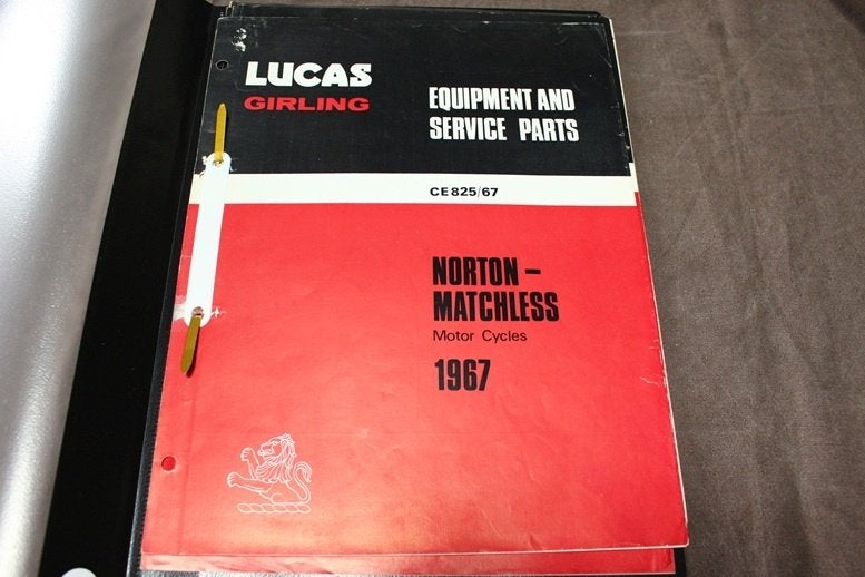 Lucas Girling equipment parts list Norton Matchless 1967-71, Ophalen of Verzenden, Overige merken
