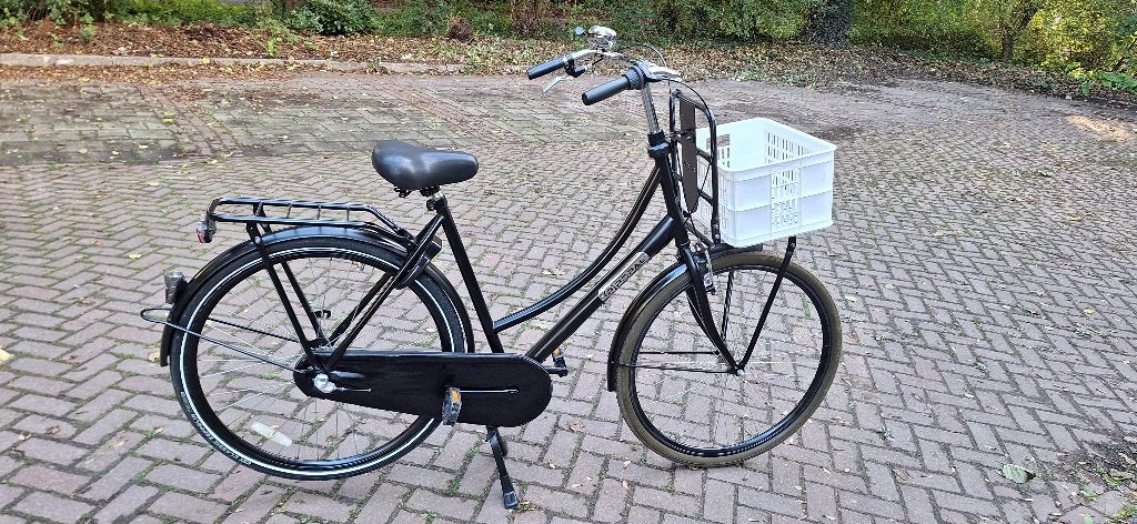 Popal Damesfiets 28 inch met versnellingen en voordrager., Terugtraprem, 53 tot 56 cm, (Extra) lage instap, Zo goed als nieuw