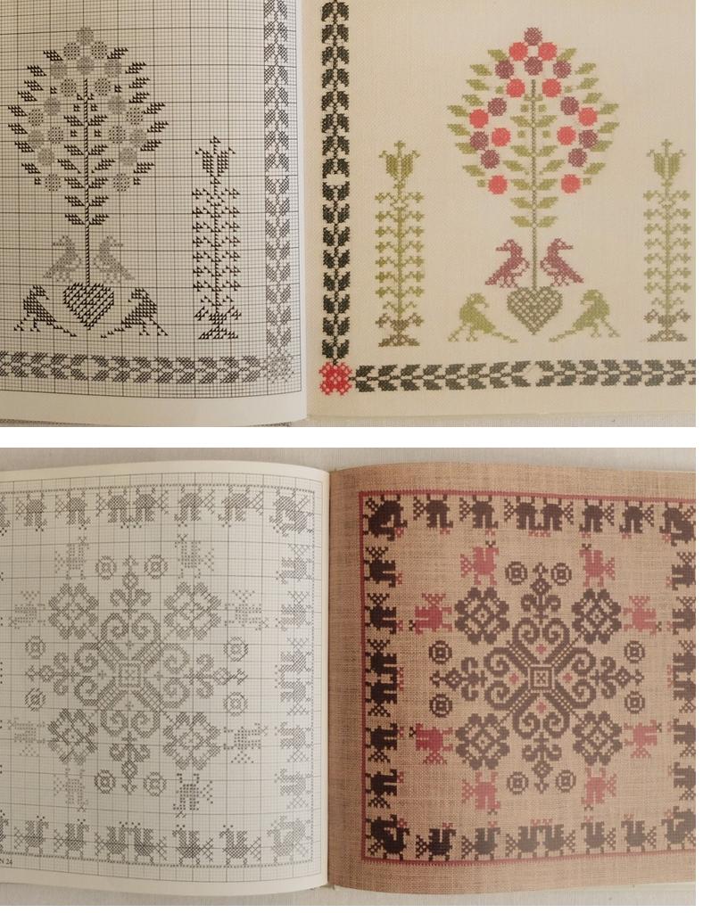 borduren: Boek met Merklap-motieven (30 patr.) hard kaft, Verzenden, Zo goed als nieuw, Handborduren, Overige typen