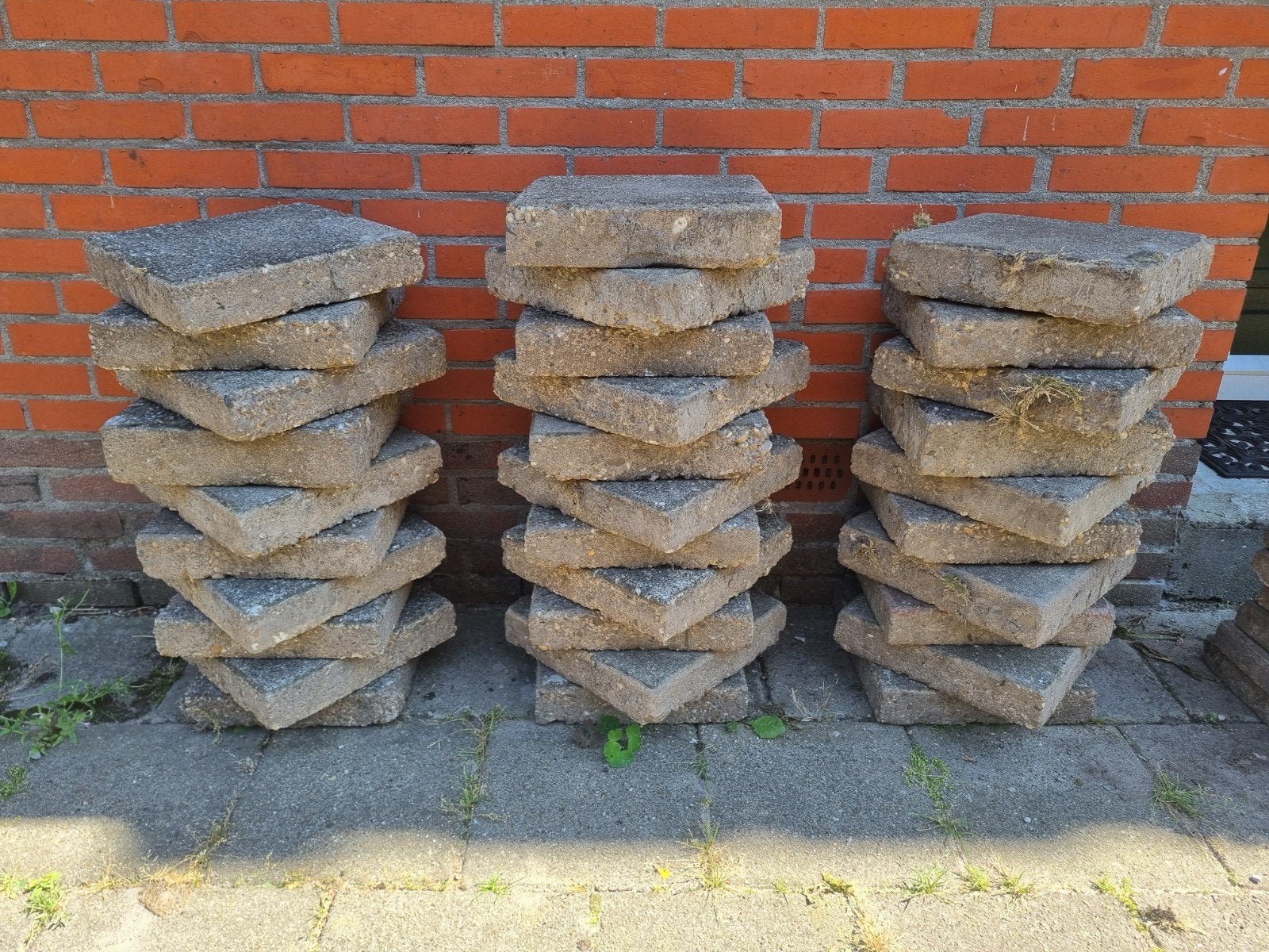 Gratis beton tegels op te halen, Tuin en Terras, Ophalen, Gebruikt, Beton, Terrastegels