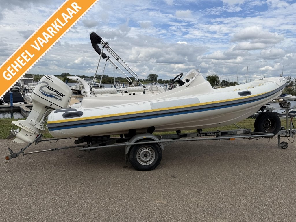 Scanner 590 | rib met trailer | geheel vaarklaar 200PK, Watersport en Boten, Rubberboten, 6 m, Gebruikt, Benzine, Overige merken