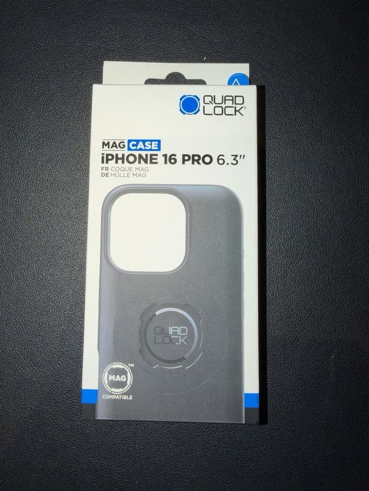 Quadlock MAGCASE iPhone 16 Pro - Zwart, Kunststof, IPhone 16 Pro, Zwart, MagSafe