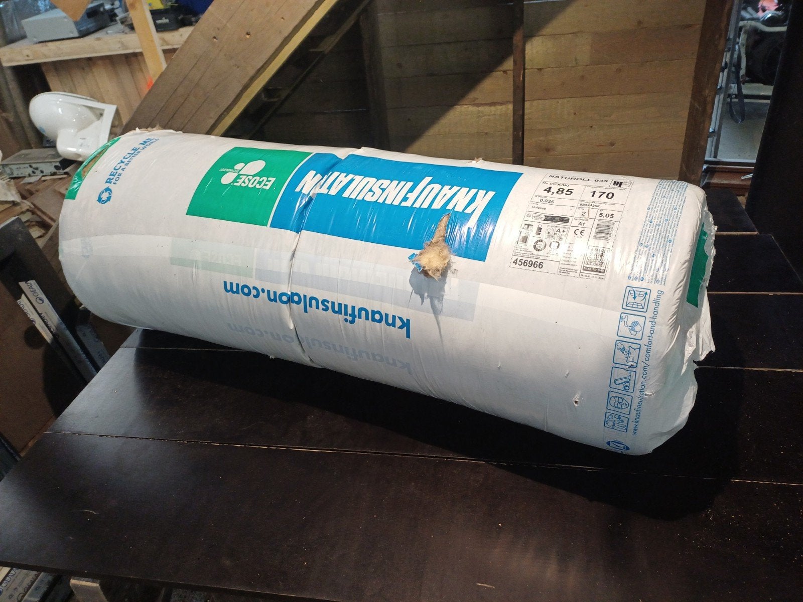 Knauf Naturoll 035 Glaswoldeken 170mm - 5m² isolatie, Ophalen of Verzenden, Nieuw, 12 cm of meer, 15 m² of meer