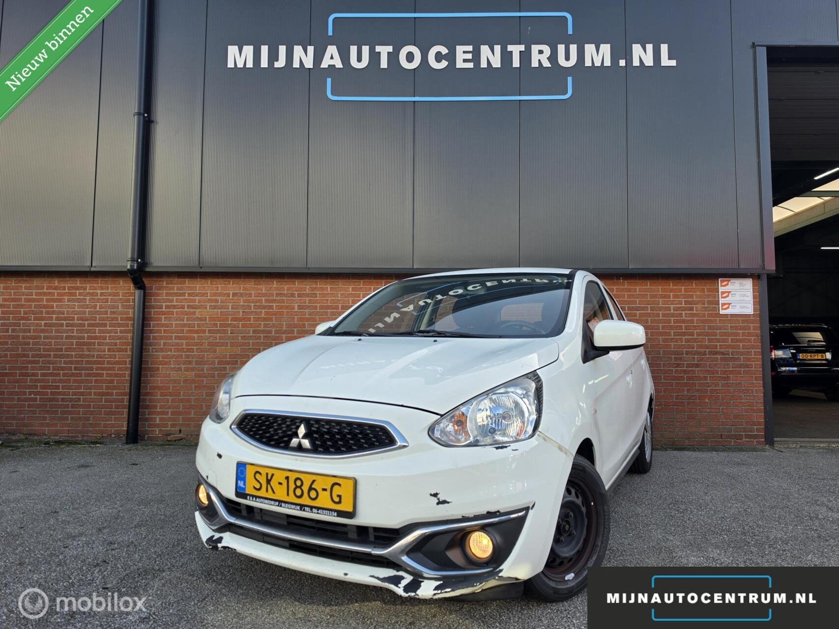 Mitsubishi Space Star 1.0 Cool+ / NAP / APK / AIRCO, Auto's, Voorwielaandrijving, Stof, Gebruikt, Wit