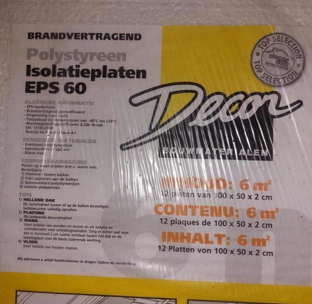 Polystyreen brandwerende isolatieplaat 6m², Ophalen