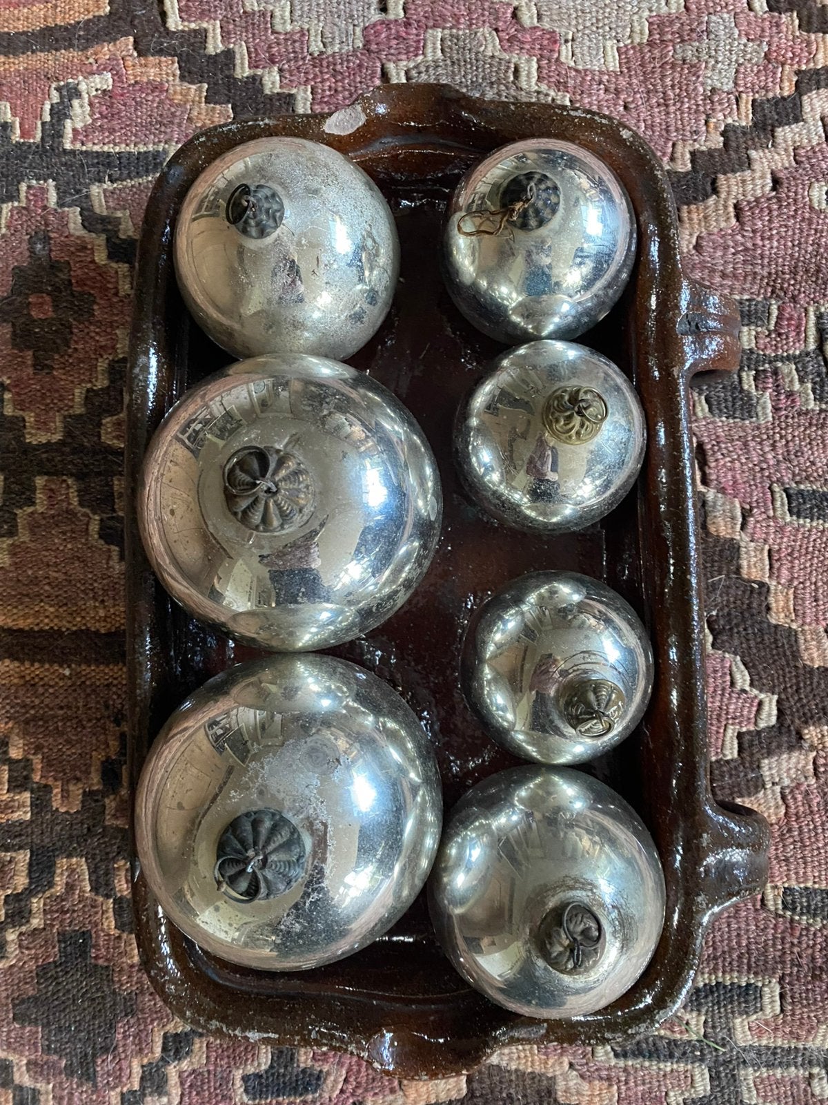 Antiek franse zilverglas heksenballen,  antieke kerst, Ophalen of Verzenden
