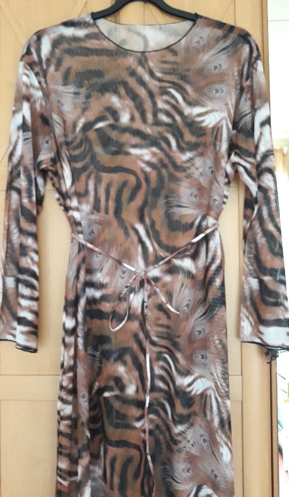 Tule strandjurk voor over de zwemkleding - Maat XL= 48, Kleding | Dames, Grote Maten, Bruin, Jurk, Nieuw, Ophalen of Verzenden