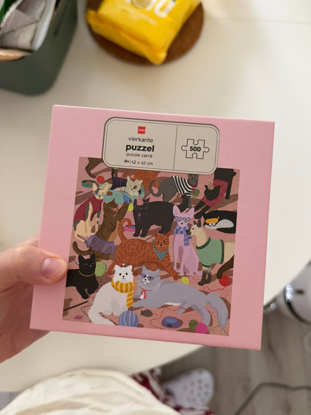 Hema puzzle cats 500 pieces, Ophalen, Meer dan 50 stukjes, Gebruikt, 6 jaar of ouder