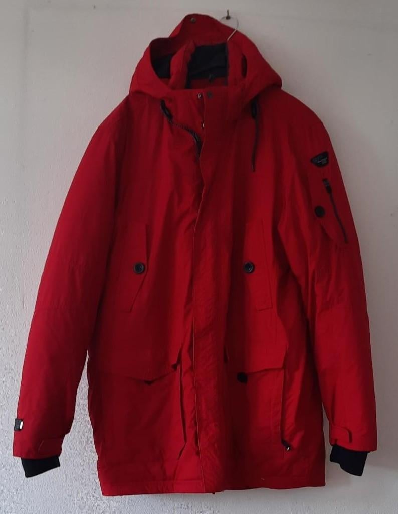 Prachtige Heren Parka, Ophalen, Zo goed als nieuw, Maat 56/58 (XL), Rood