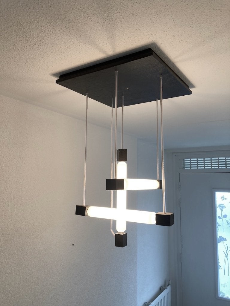 Hanglamp Rietveld, Ophalen, Zo goed als nieuw, Glas