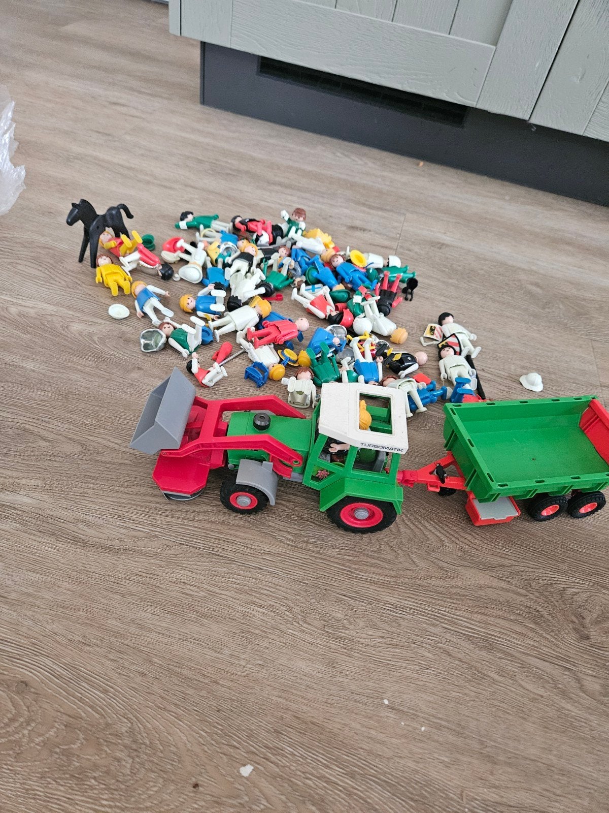 Playmobil Tractor met Kar, Maaier & Accessoires, Gebruikt, Complete set, Voertuig, Ophalen of Verzenden