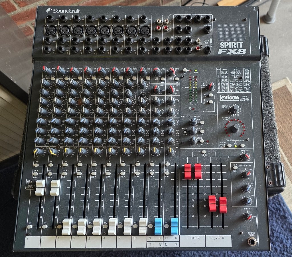 Soundcraft Spirit FX8 mengpaneel, Ophalen, Gebruikt, 5 tot 10 kanalen, Microfooningang