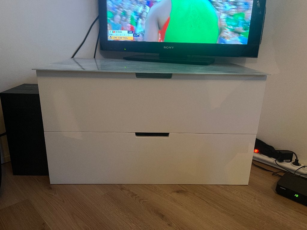 2 x NORDLI Modulaire ladekast met 2 lades, wit, 80x45 cm, Ophalen, 50 tot 100 cm, Zo goed als nieuw, 3 of 4 laden