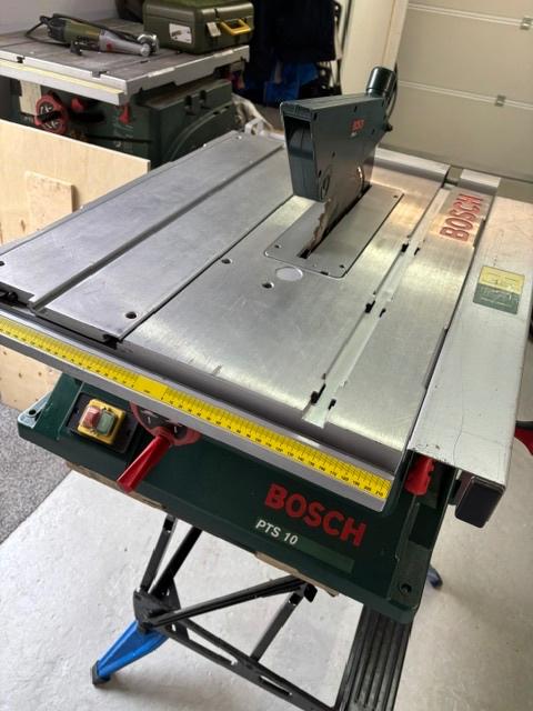 Bosch PTS10 - compleet, Ophalen, Gebruikt, Cirkelzaag, 30 tot 70 mm