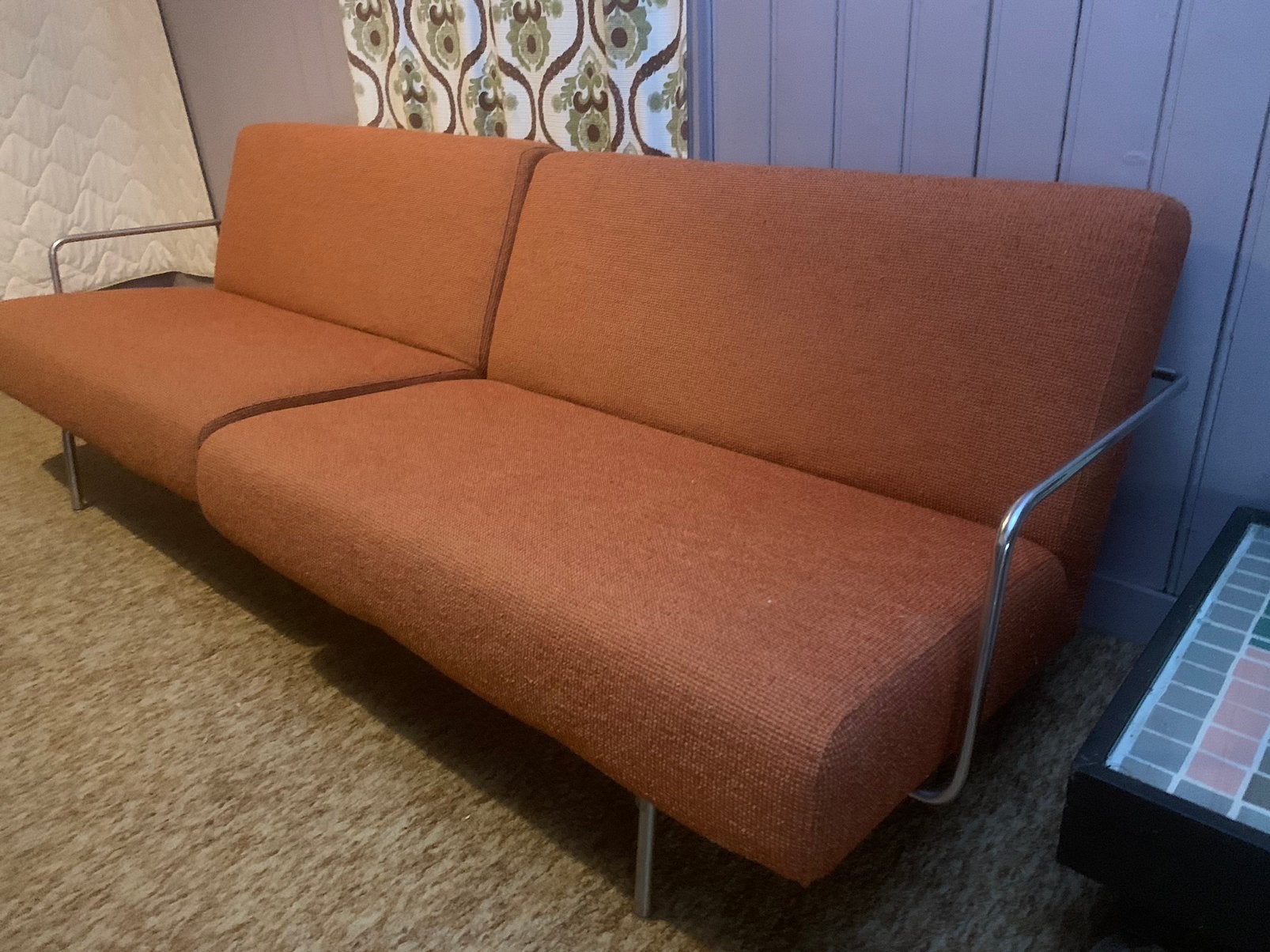 Oranje Harvink ‘Storm’, 3 zits bank, Ophalen, Gebruikt, 150 tot 200 cm, Driepersoons