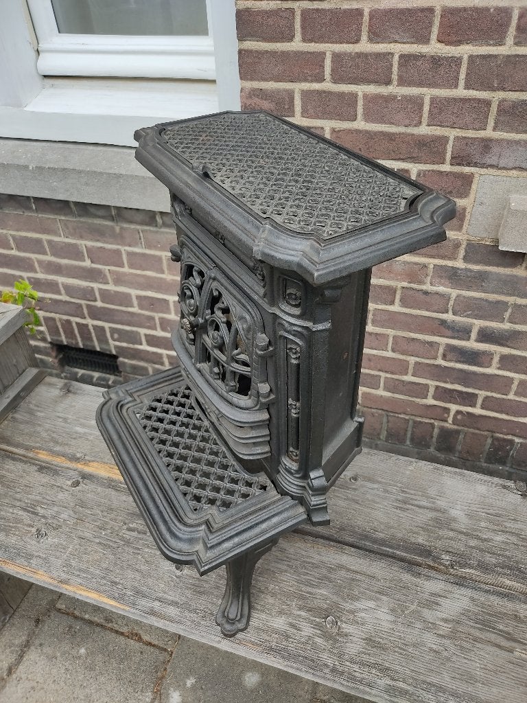 Antieke Franse Haardkachel, Huis en Inrichting, Ophalen, Zo goed als nieuw, Vrijstaande haard, Houthaard