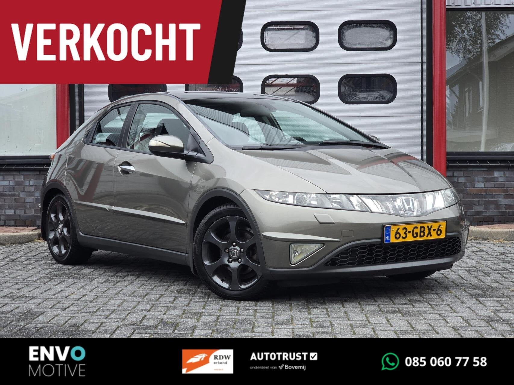Honda Civic 1.8 Executive Automaat Trekhaak/Pano/LMV, Auto's, 15 km/l, Gebruikt, 4 cilinders, 1165 kg