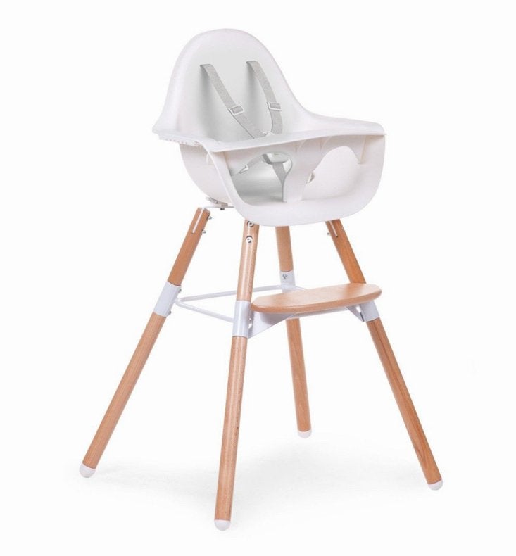 Childhome Evolu 2-in-1 Kinderstoel Naturel / Wit 0-6 jaar