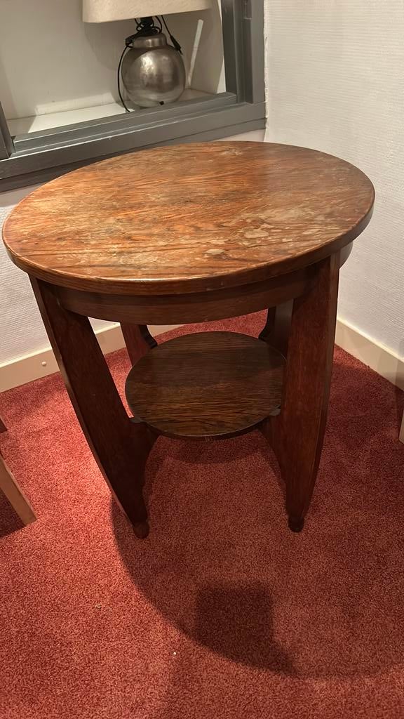 Vintage bij zet tafel hout, Verzenden
