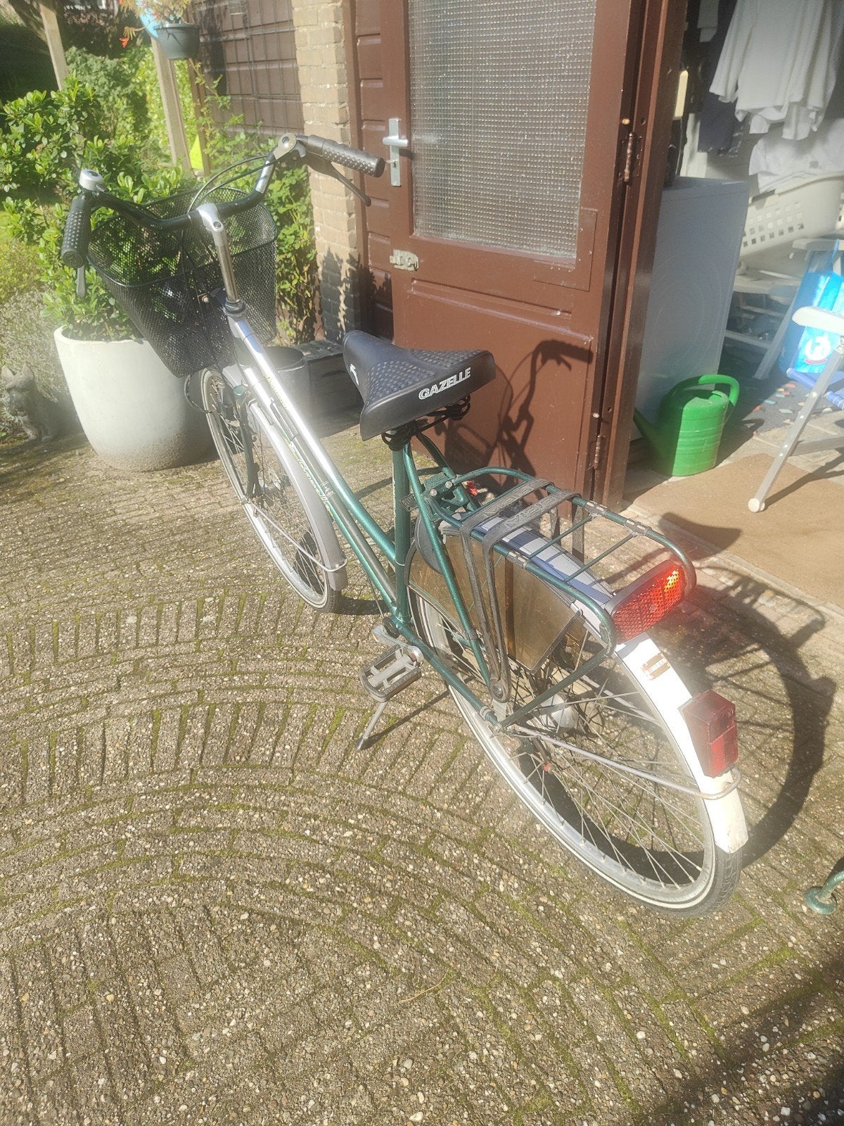 Gazelle Trimmer Damesfiets - Groen, 3 versnellingen, Ophalen, Gebruikt, (Extra) lage instap, Minder dan 47 cm