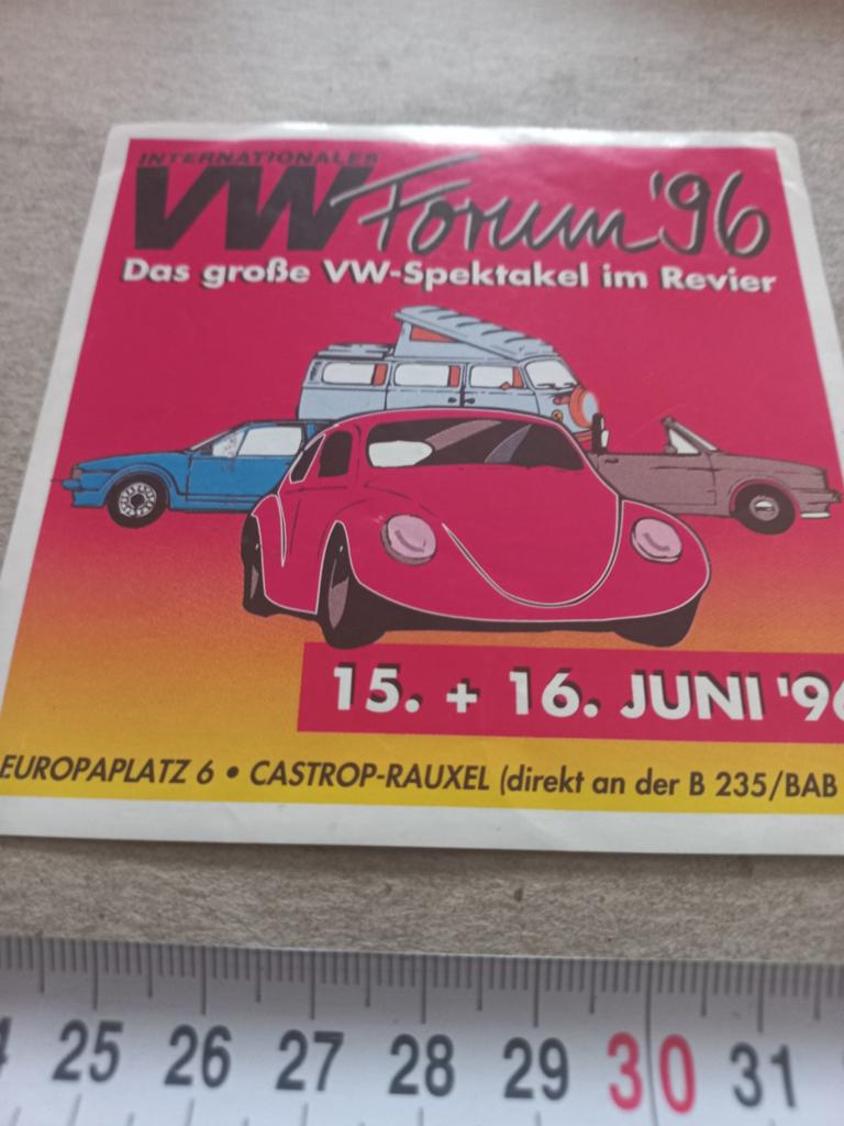 Vw forum 96, Verzamelen, Stickers, Ophalen of Verzenden, Zo goed als nieuw