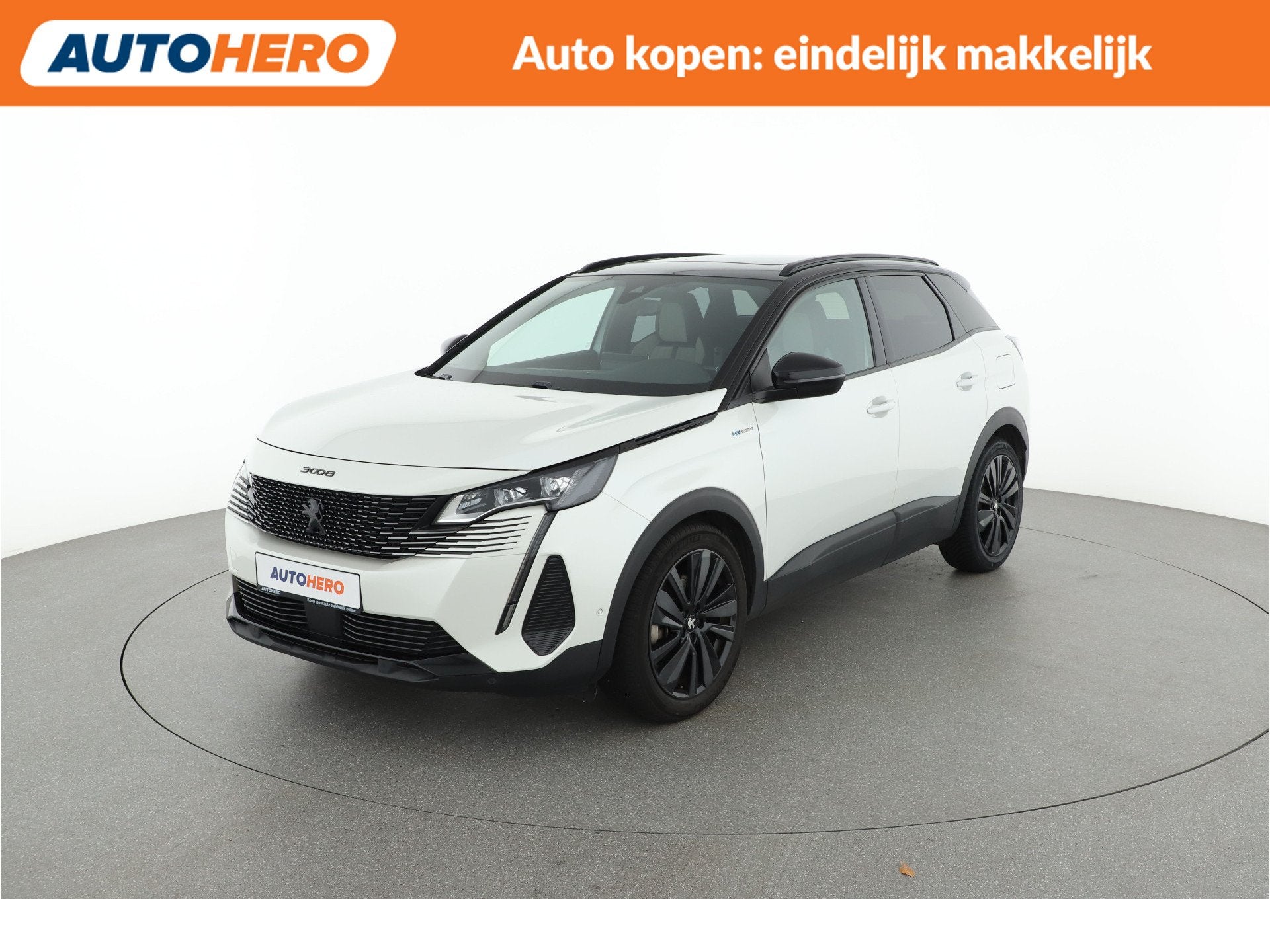 Peugeot 3008 1.6 HYbrid4 300 GT |AE22241| (bj 2021), Auto's, Automaat, 4 cilinders, Met garantie (alle), Leder en Stof