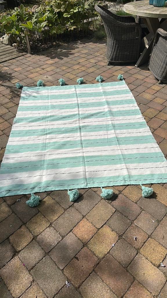 Mooi marokkaans kleed, Huis en Inrichting, Stoffering | Tapijten en Kleden, Ophalen, Ibiza stijl, Groen, Rechthoekig