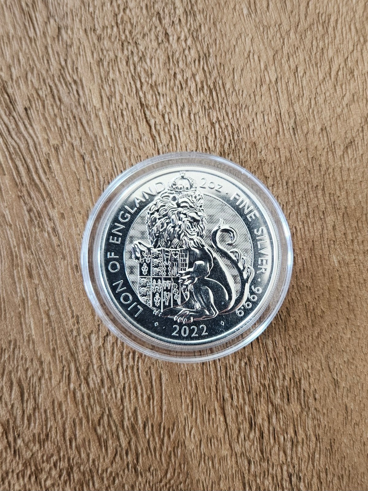 2x 2oz zilveren Queens Beast munten in capsule, Ophalen of Verzenden, Zilver