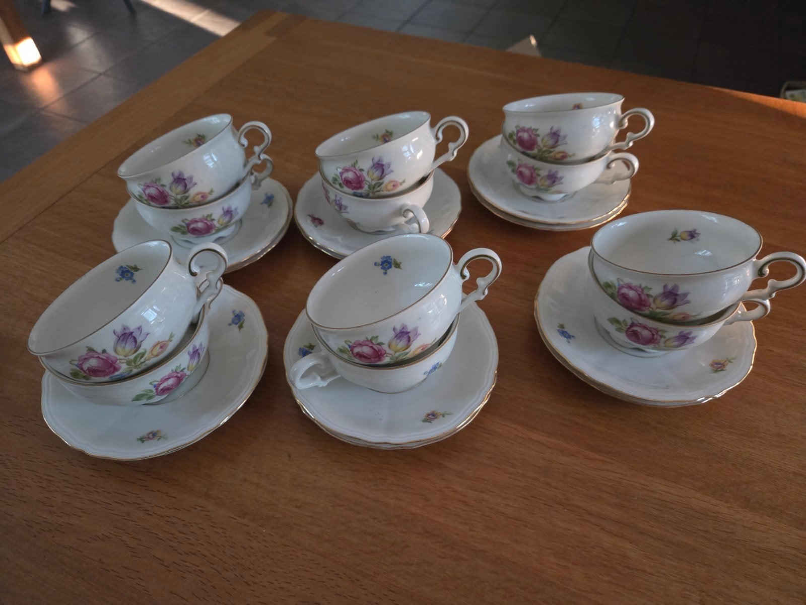 Bavaria Mitterteich 12x thee kop met schotel, Antiek en Kunst, Ophalen