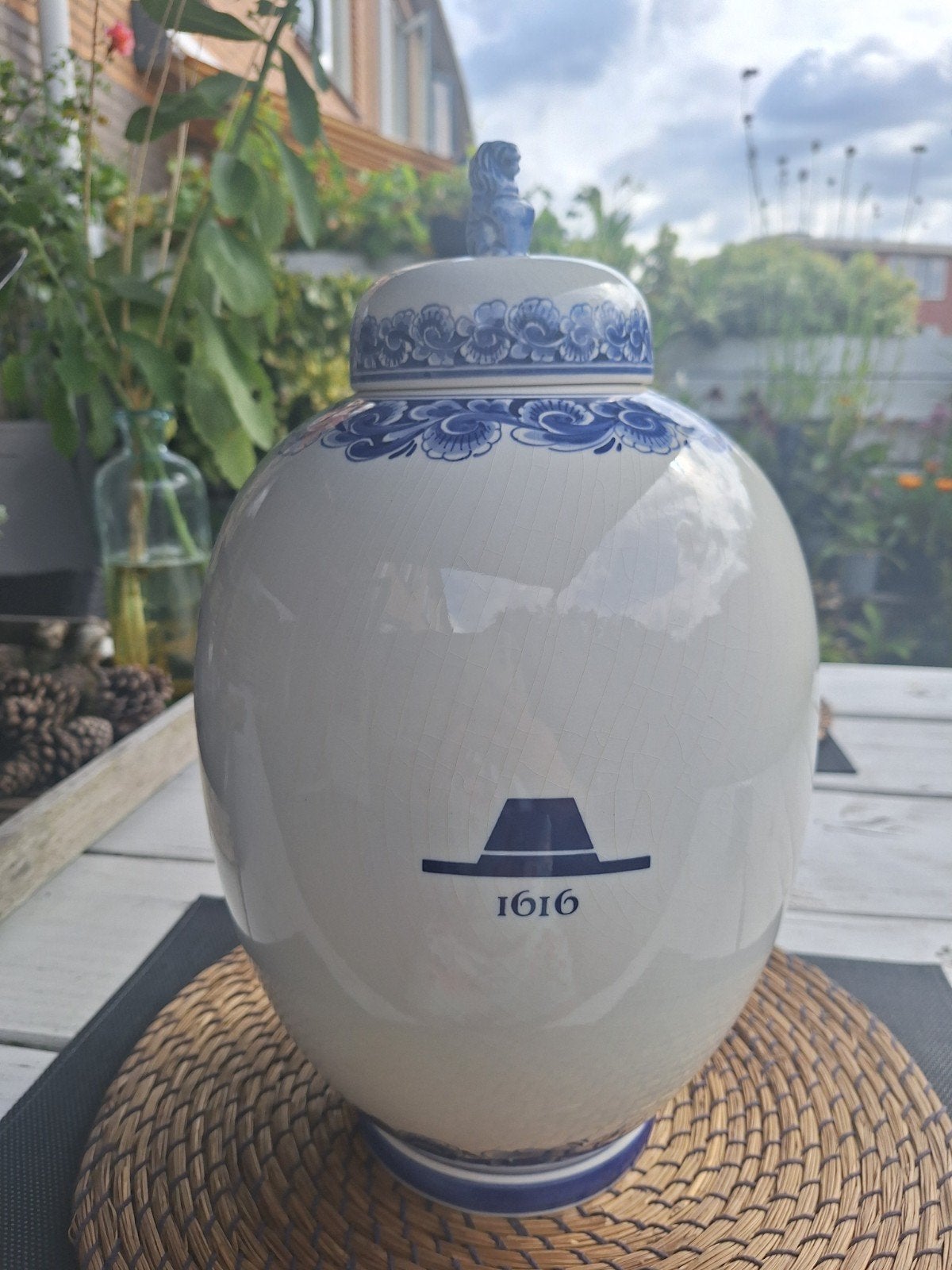 Delfts Blauw Gemberpot handgeschilderd, Ophalen